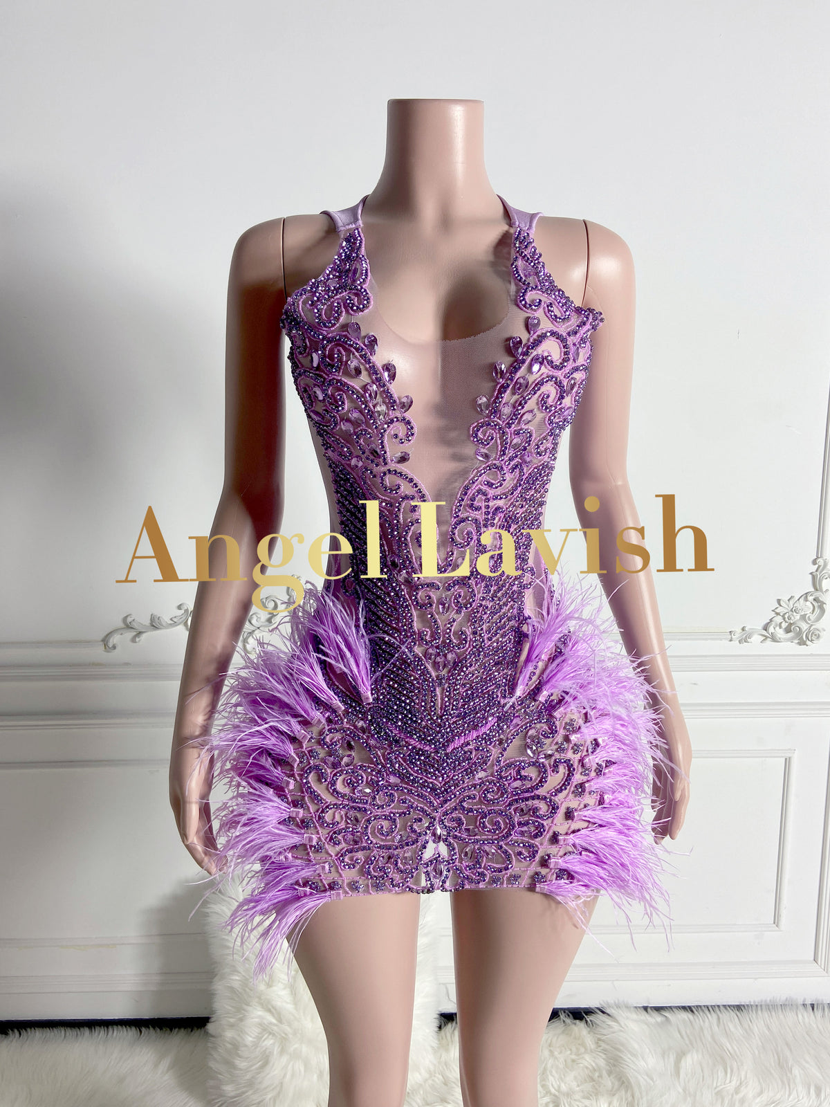 Light Purple Mini Dress TH0826006