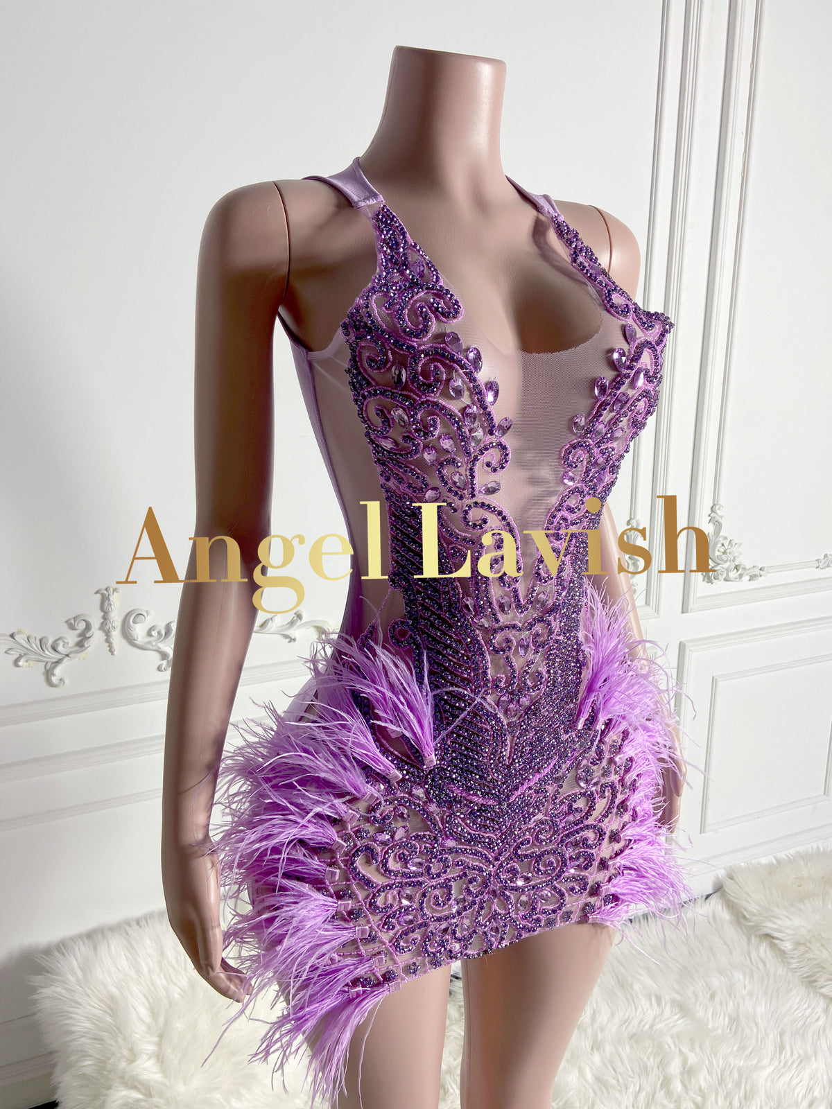 Light Purple Mini Dress TH0826006