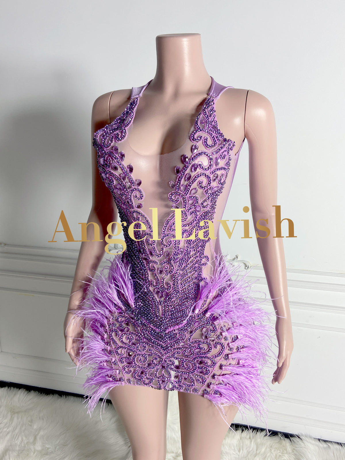 Light Purple Mini Dress TH0826006