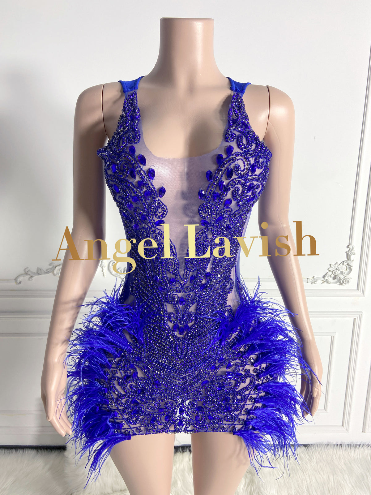 Royal Blue Mini Dress TH0826006