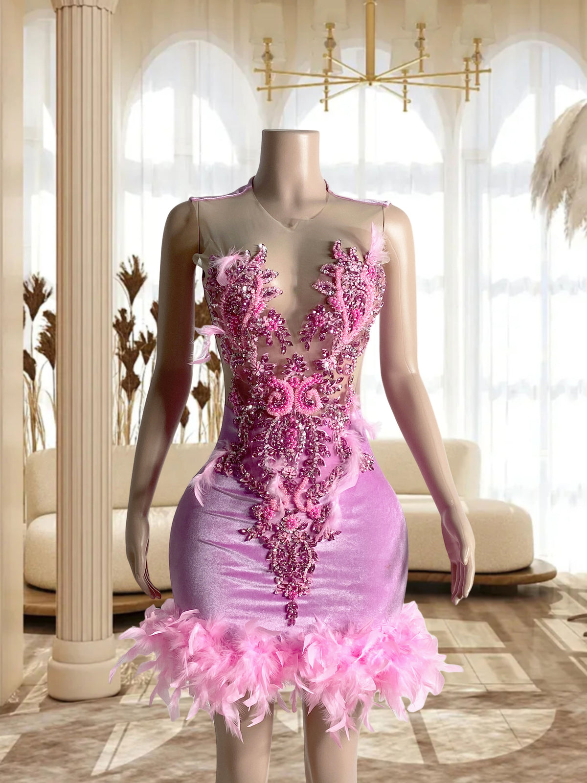 Pink Mini Dress TH23070507