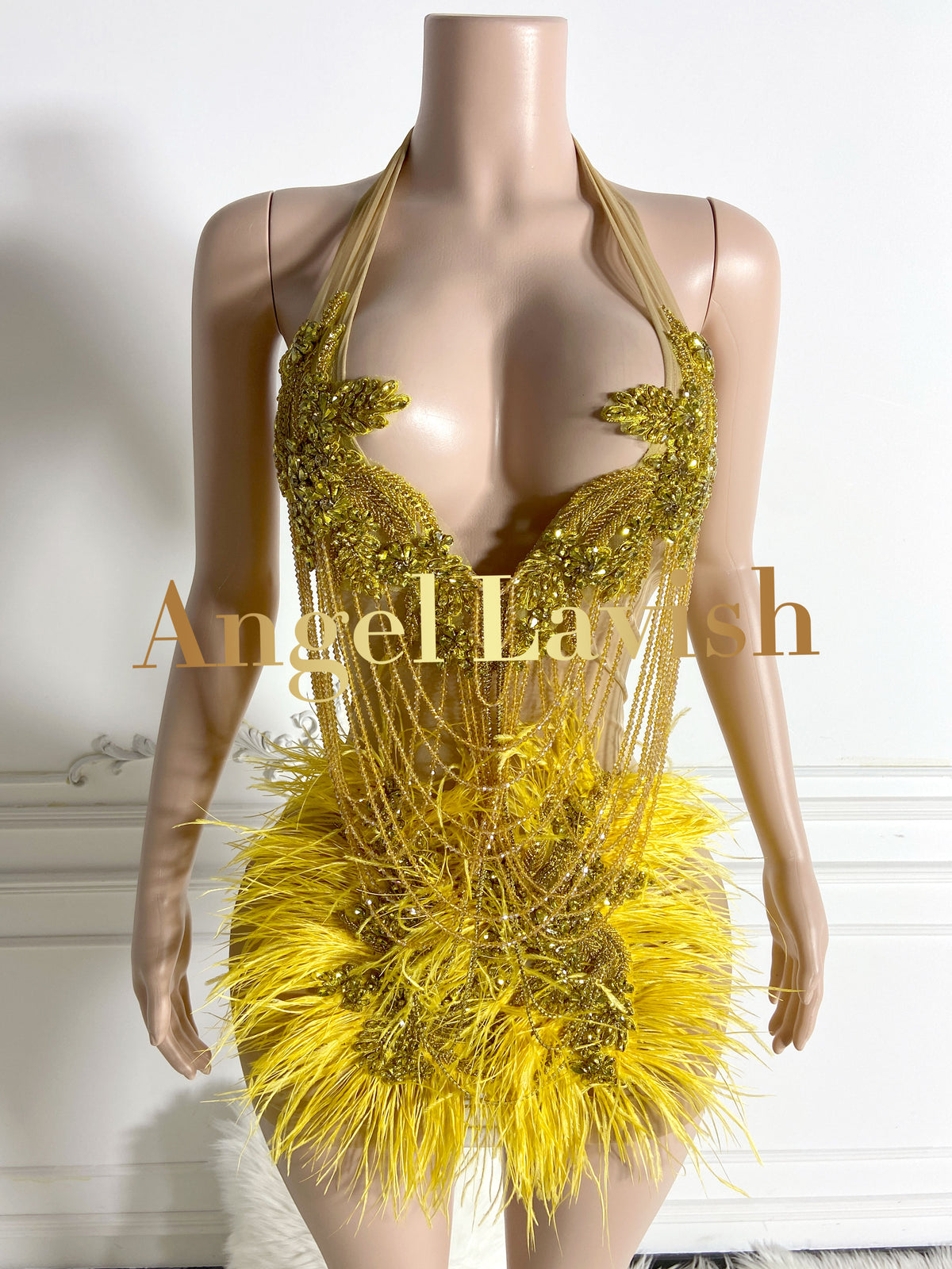 Gold Mini Dress TH231101601