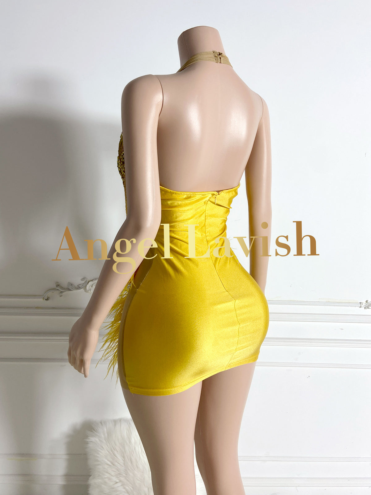 Gold Mini Dress TH231101601