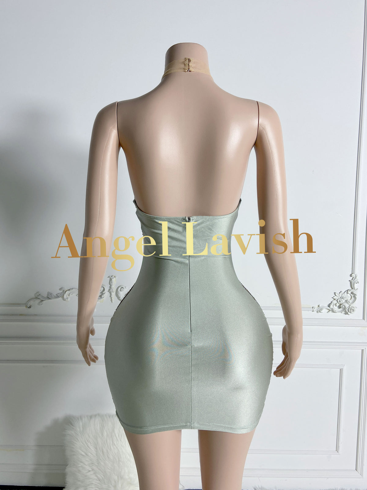 Silver Dream Mesh See-Through Dress