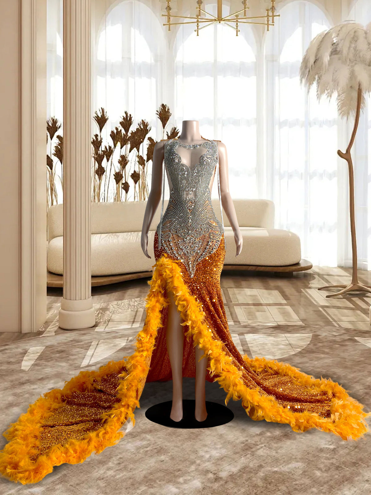 Orange Gowns TH24060705