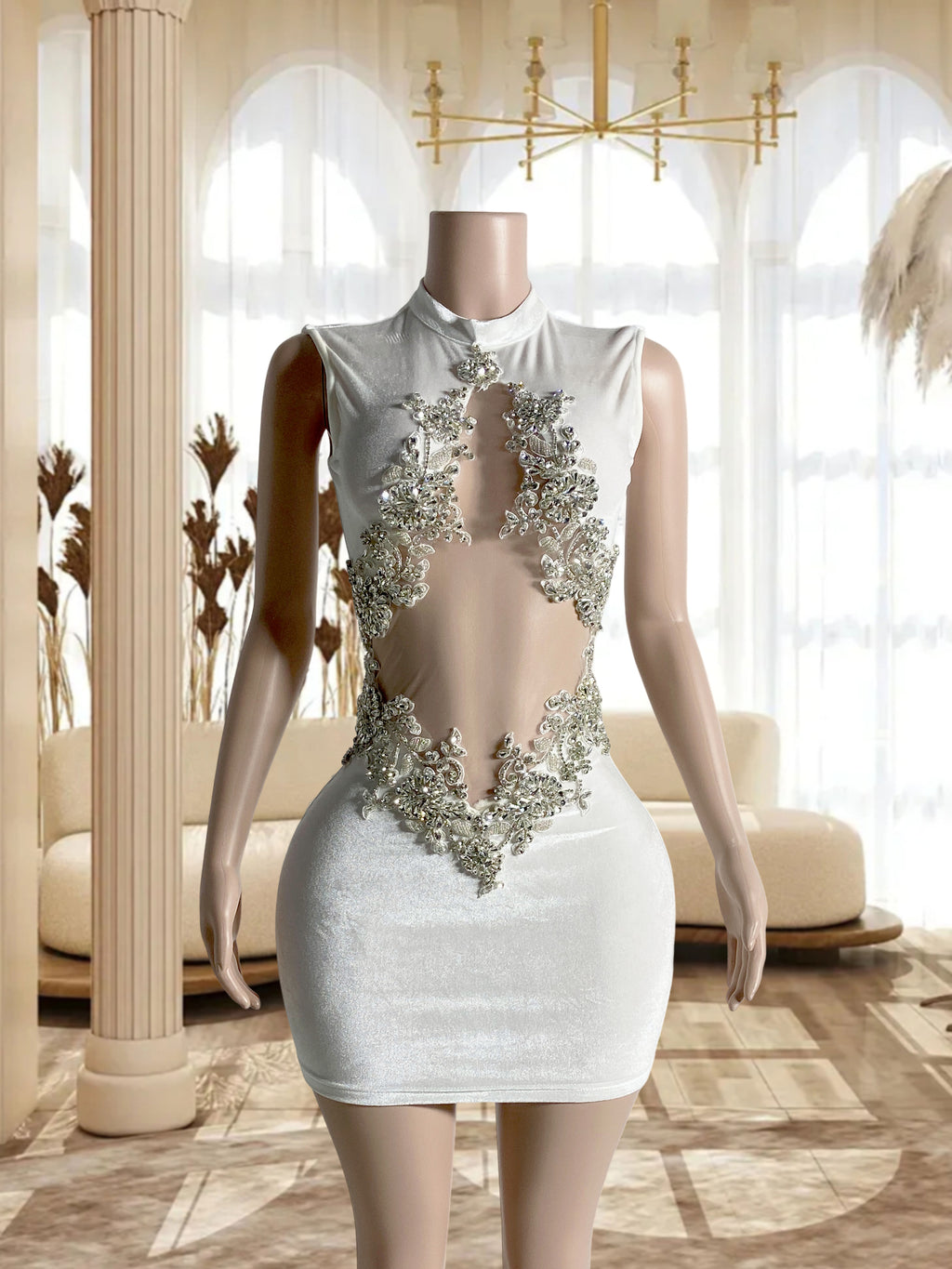 White Mini Dress TH2407036