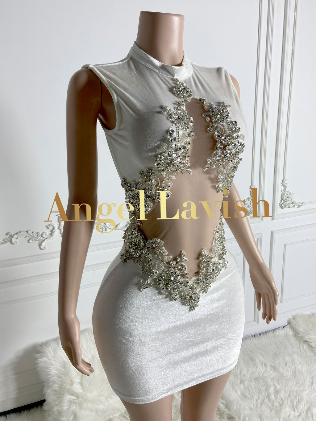 White Mini Dress TH2407036