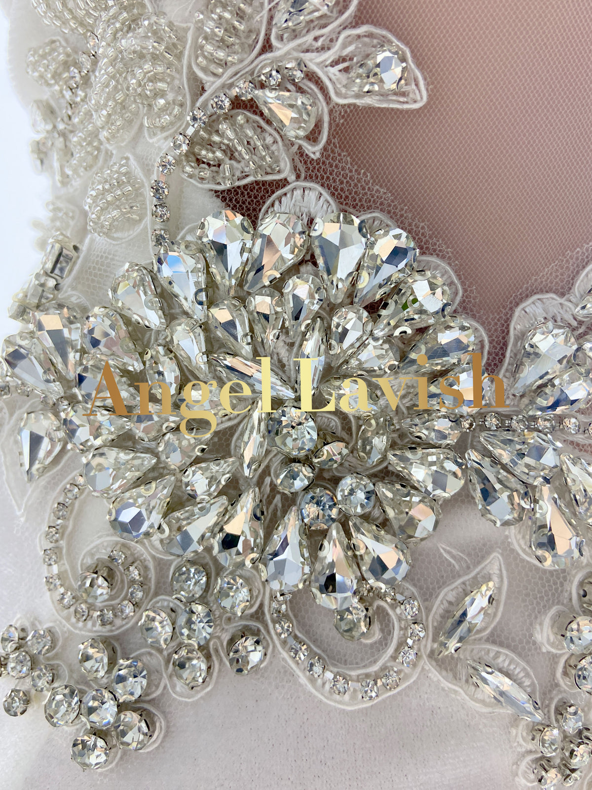 White Velvet Rhinestone Glamour Dress