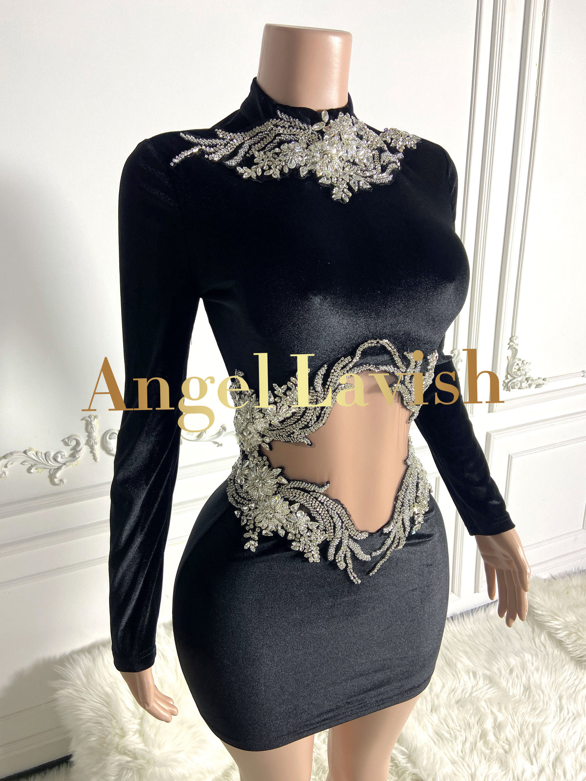 Black Mini Dress TH2407069