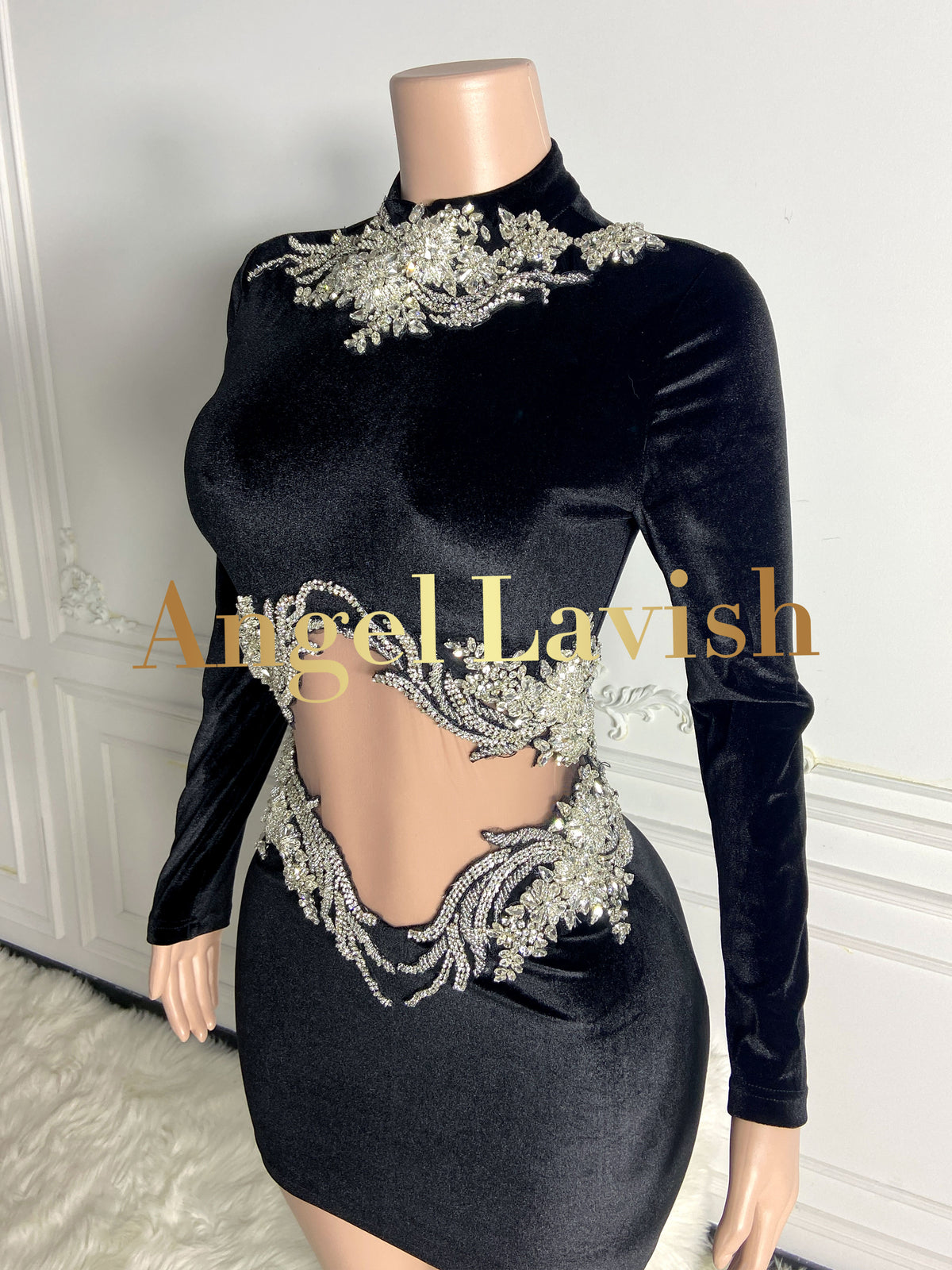 Black Mini Dress TH2407069