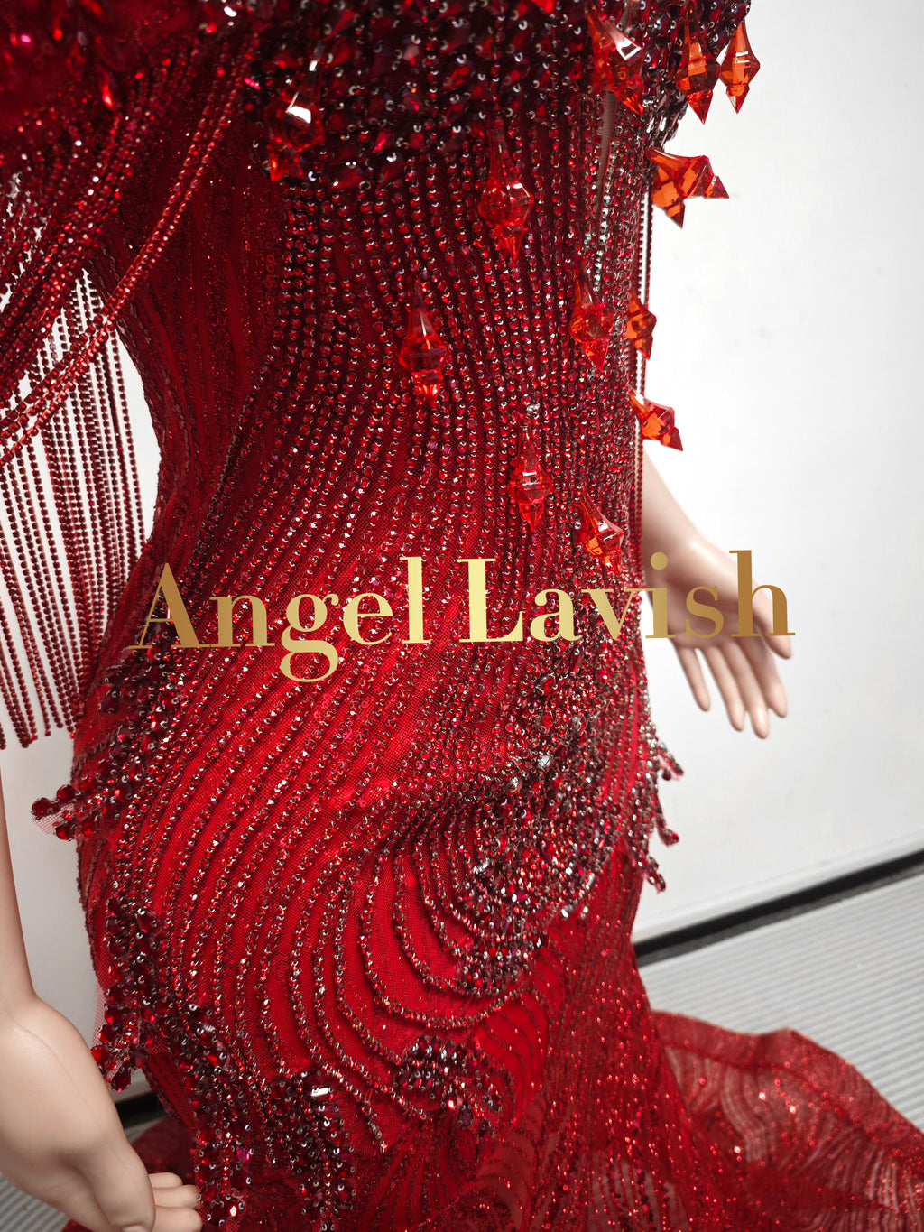 Bold Red Mermaid Gown | Angellavish